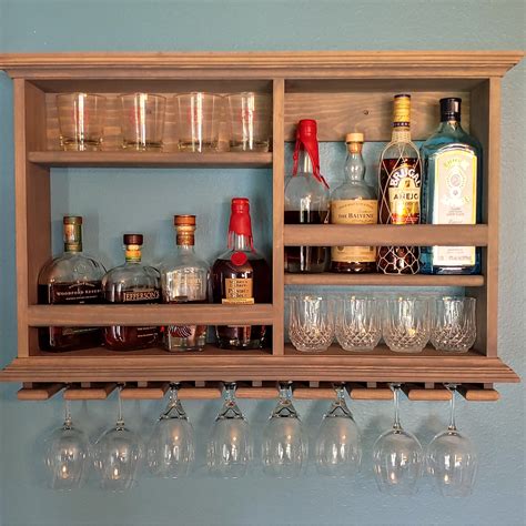 small wall mounted bar cabinet